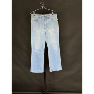 Vintage Plain Pockets Men's Jeans Denim 80s JC Penney Light Wash Tag reads 33x29